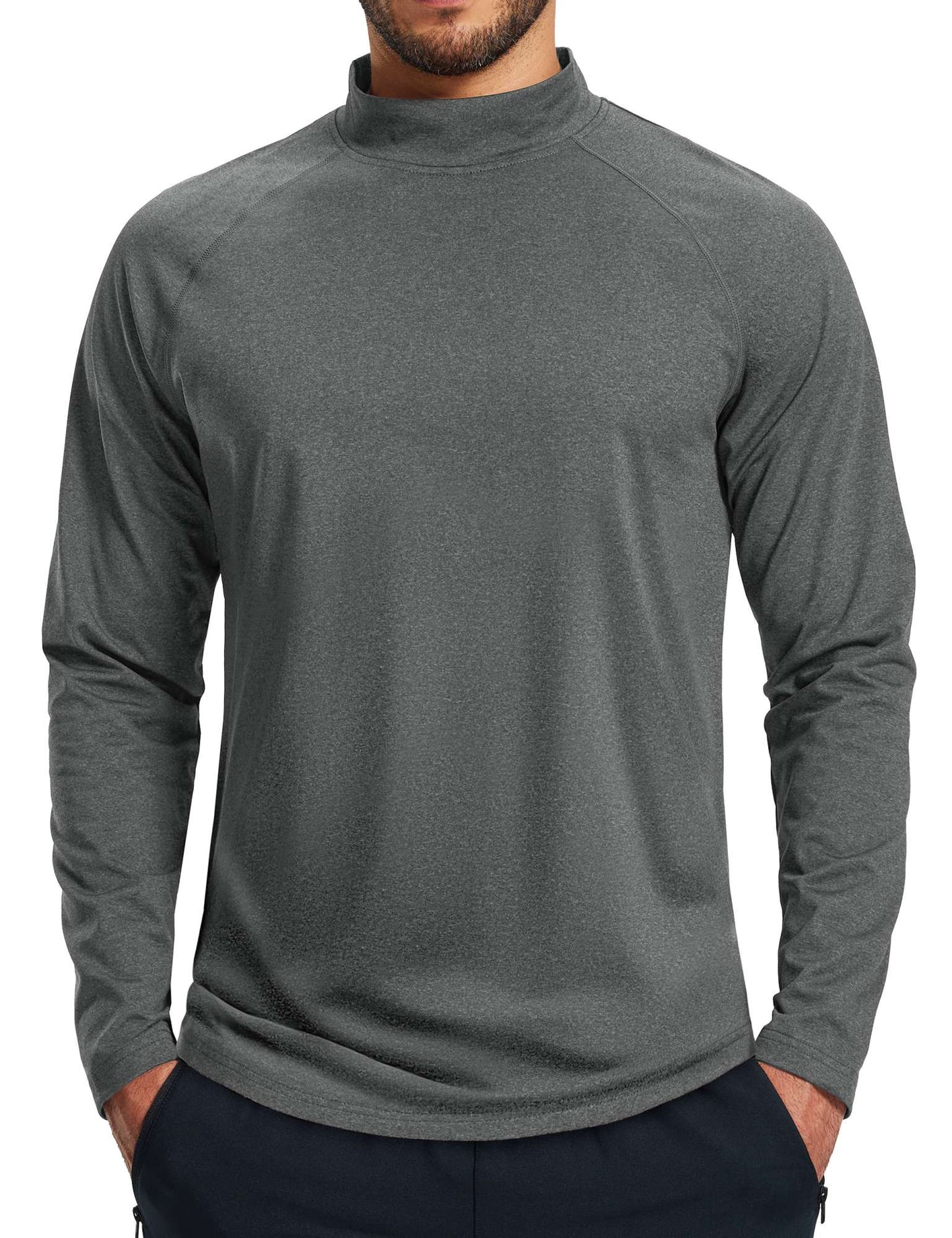 TACVASEN Men's Thermal Shirts Long Sleeve Micro-fleece Fleece Lined Base Layer Undershirts Athletic Warm Winter Workout Top