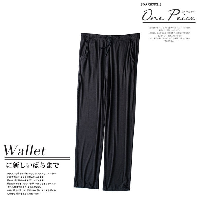 Men's spring and summer new modal pajamas two-piece short-sleeved trousers thin large size loose sports home wear suit sleepwear
