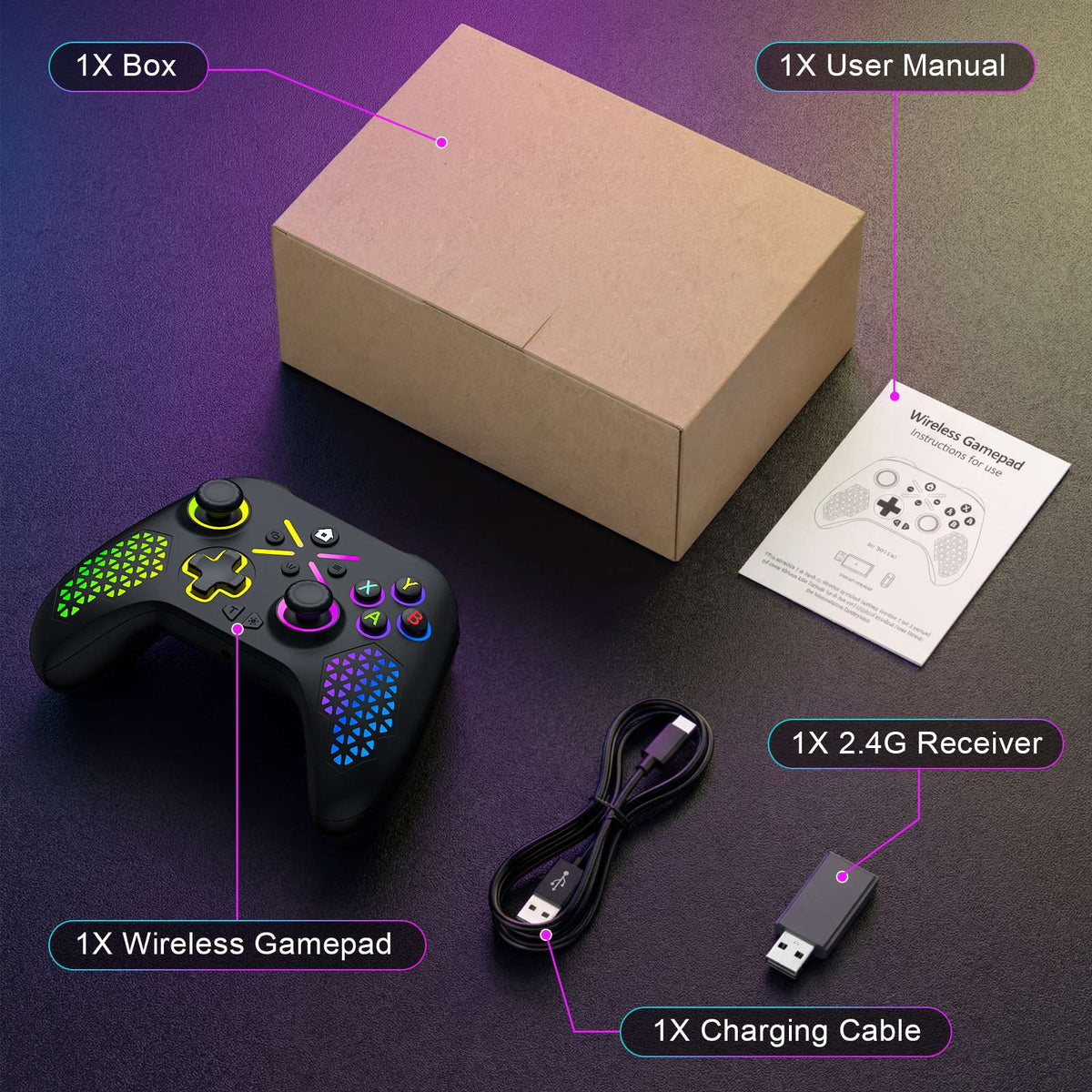 Gamepad For Xbox One Console Xbox Seris S/X Wireless Dual Vibra Six Axis Gyroscope Game Xbox Controller Win 7 8 10