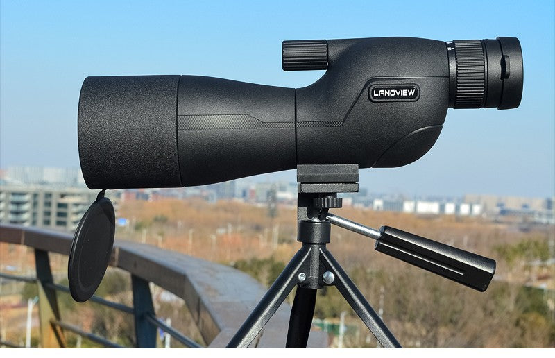 Telescópio Terrestre HD 25-75x60 com Zoom Potente, À Prova D'água, Prisma BAK4 de Longo Alcance para Equipamento de Acampamento com Tripé
