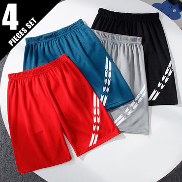 1/4 Piece Children's Fashion Printing Quick-drying Breathable Shorts Boy Running Basketball Football Joker 5 Pants Student Beach