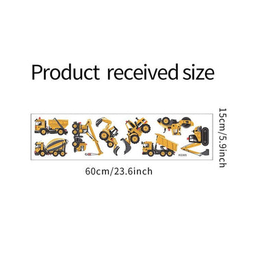 Height Stickers Construction Vehicle Tower Crane for Kids Room Kindergarten Baby Measuring Height Ruler Wall Stickers Boys Gift