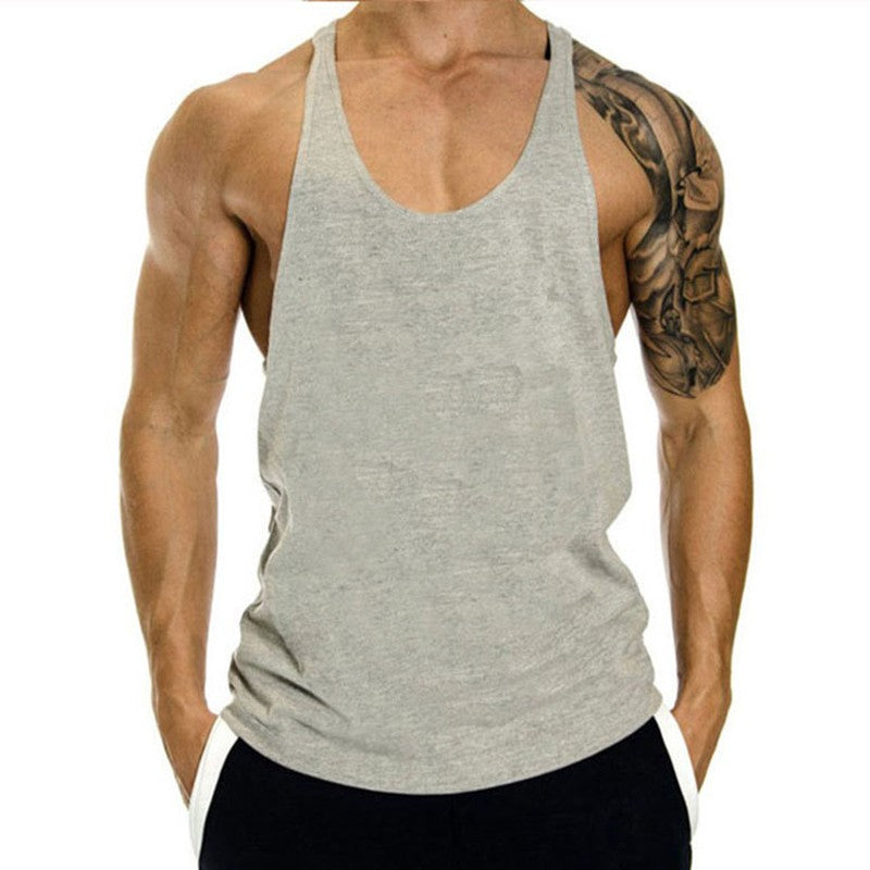 Men Cotton Tank Tops Quick Dry Gym Vest Male Bodybuilding Sleeveless Shirt Elastic Basketball Singlet Gym t-Shirt Man Clothing