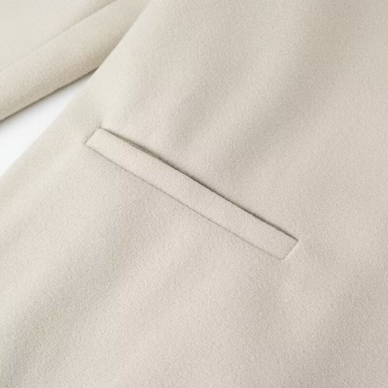 Women's Woolen Long Woolen Coat Fashion Casual Tassel Elegant Chic Versatile Outerwear Autumn Winter Ladies Outwear Jacket