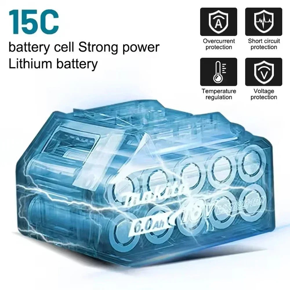Bateria Recarregável Original Makita 18V 6.0Ah, para Bateria de Ferramentas Elétricas Makita BL1860 BL1830B BL1840 BL1840B BL1850 BL1850B