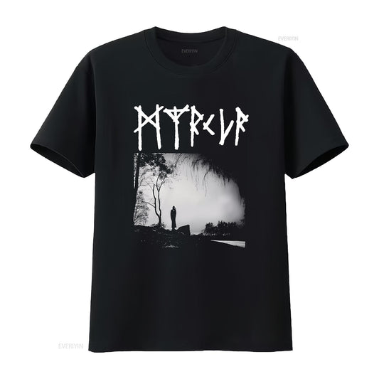 myrkur m T Shirt vintage Washed Top For Everyday Wear Soft Comfortable streetwear graphic Casual Stretched homme fashion
