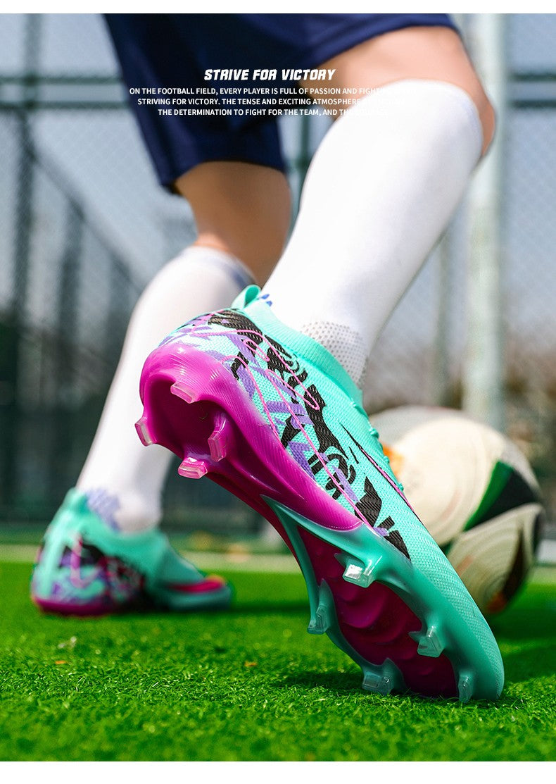 New Men Football Boots Training Long Spikes Soccer Shoes Sneakers Original Drop Shipping Futsal Cleats Match Ultralight Indoor