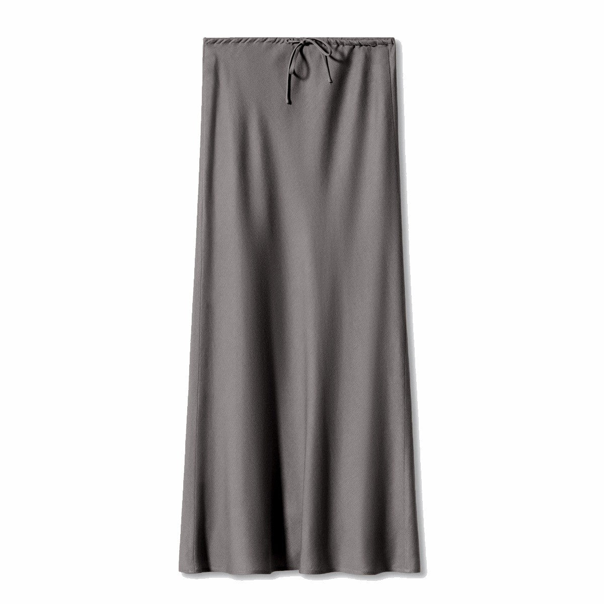 New In 2025 Spring Summer Solid Color Satin Long Skirt For Women High Waist Lace