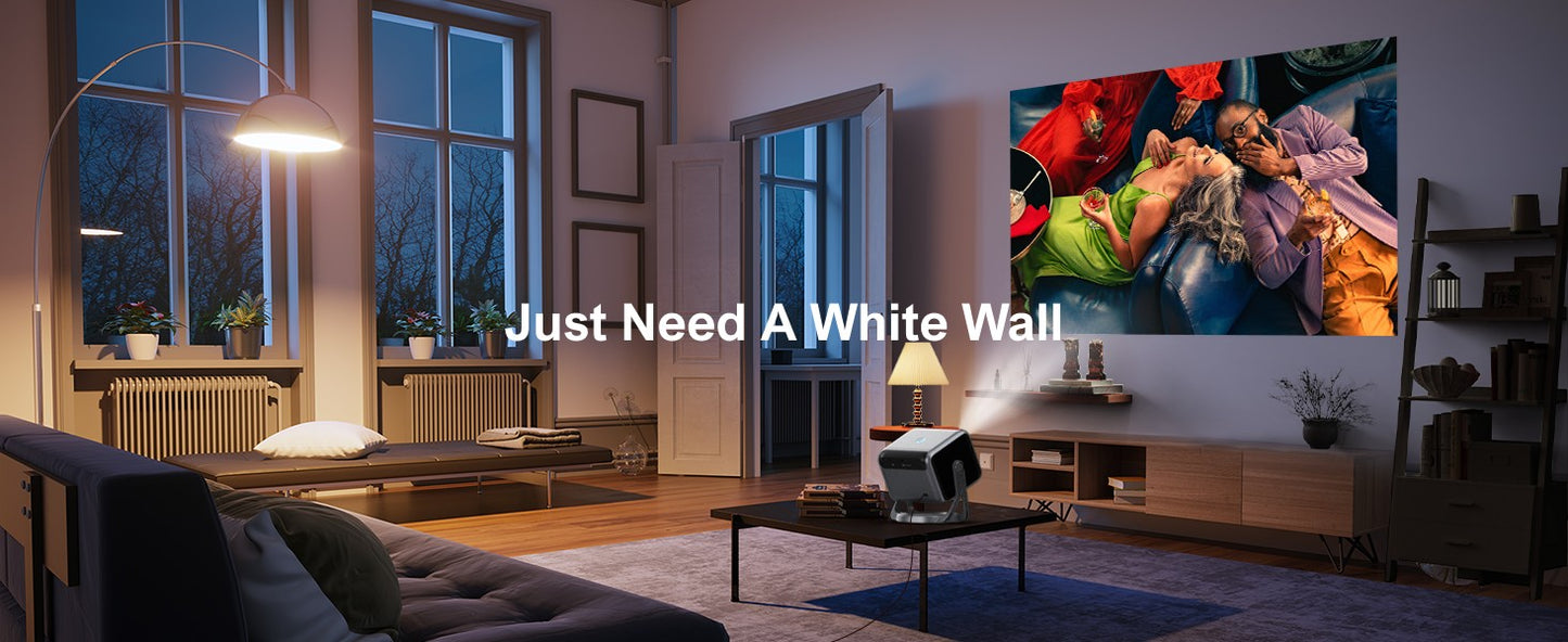 ULTIMEA 1080P Full HD Projector 4k Portable with 90° Gimbal Smart Android 11.0 5G WiFi Bluetooth Home Theater Projectors