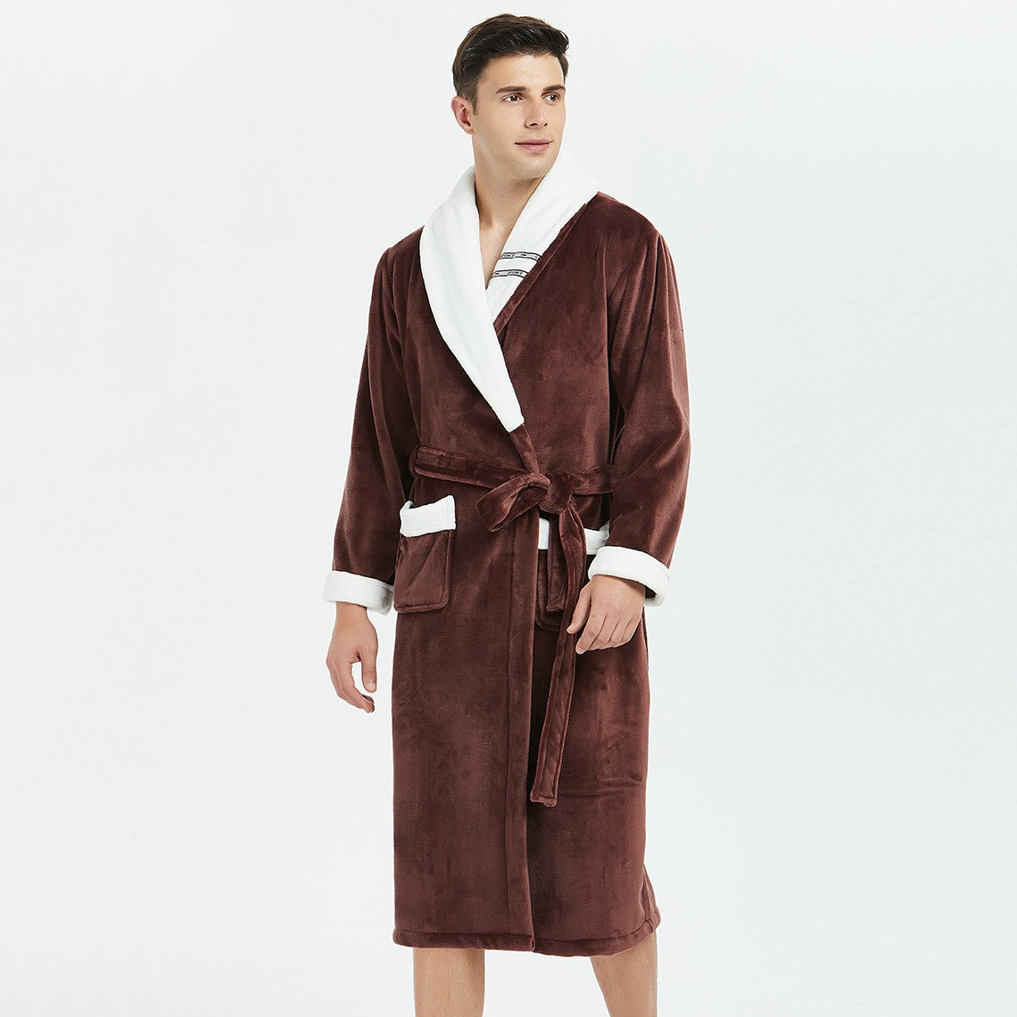 Large Size 3XL Flannel Robe Kimono Bathrobe Gown Winter Coral Fleece Sleepwear Nightwear Loose Thickened Home Wear Loungewear