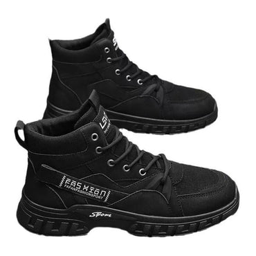 2025 new men's retro high top work boots, anti slip and durable hiking shoes, comfortable tactical desert outdoor men's shoes
