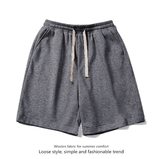 European shorts for men plus size for middle-aged and young loose and versatile five quarter pants breathable beach pants studen