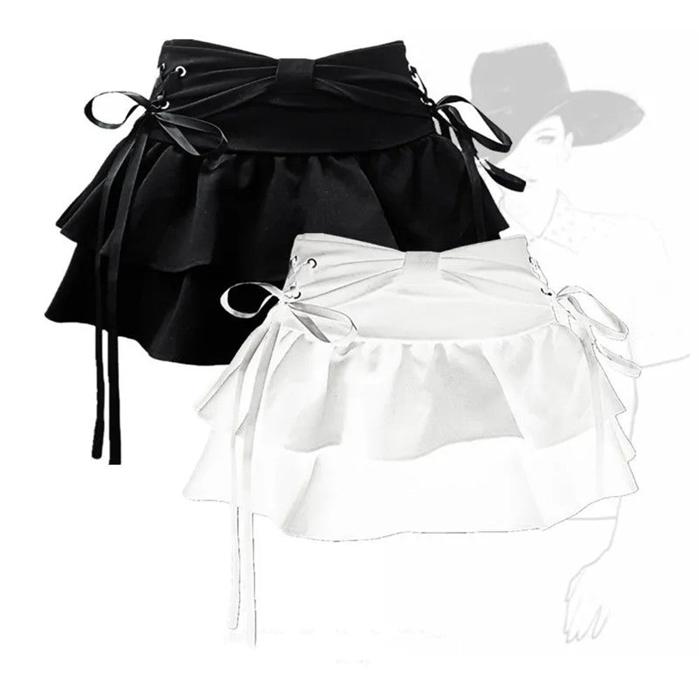 New Fashion Women Hot Girl Sweet Kawaii Bow Vintage Y2k Clothes American Streetw