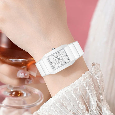 LIGE Classic Elegant Woman Watch Fashion Luxury Ceramic Strap Waterproof Casual Simple Dress Quartz Women's Watches Wristwatches