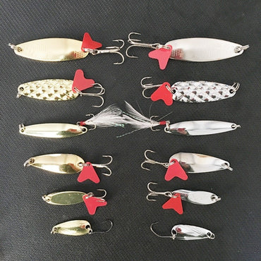 Fishing Lure Kit 10PCS 12PCS 16PCS 20PCS 36PCS sets Trolling Jigging Lure Metal Spoon Bass Pike Tackle Accessories With Box