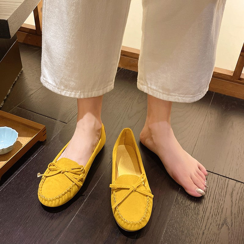New Women Loafers Slip on Ladies Flats Shoes Brand Spring Autumn Casual Flat Shoes Leather Cashmere Single Shoes Plus Siz