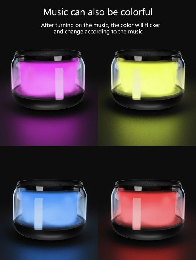 Mini Caixa de Som Bluetooth de Alta Qualidade para Celular, Áudio, Luz RGB, Caixa de Som Sem Fio, Subwoofer Portátil, Som para Home Theater