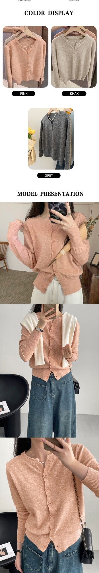New Fashion Women's Thin Fleece Knit Loose Short Cashmere Sweater Round Neck, Warm Korean Sle Casual Female Sweater Top Cloting