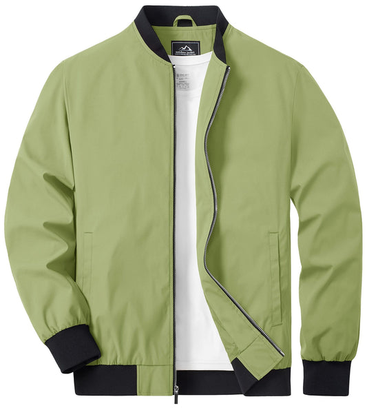 TACVASEN Lightweight Spring Windbreaker Mens Bomber Jackets Outdoor Basketball Jakcets Sportswear Coats With Pocket Casual Tops