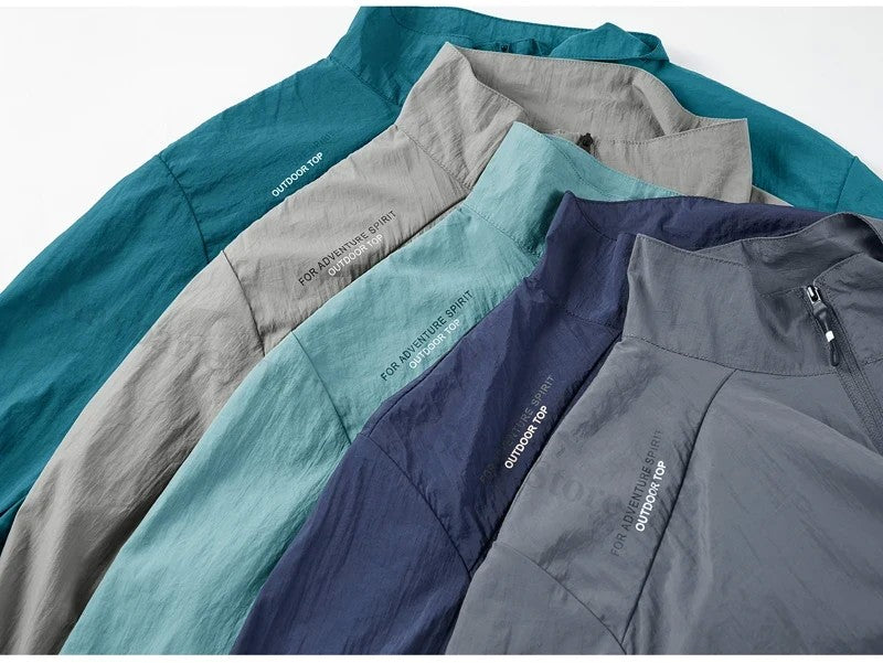 Men's Summer Skin Quick Dry Hiking Jacket Waterproof Sun UV Protection Coats Men Outdoor Sports Fishing Camping Running Jacket