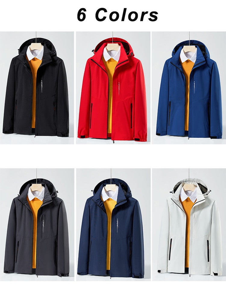 Spring Autumn Casual Jacket Men/Women Outdoor Waterproof and Windproof Hooded Windbreaker Coats