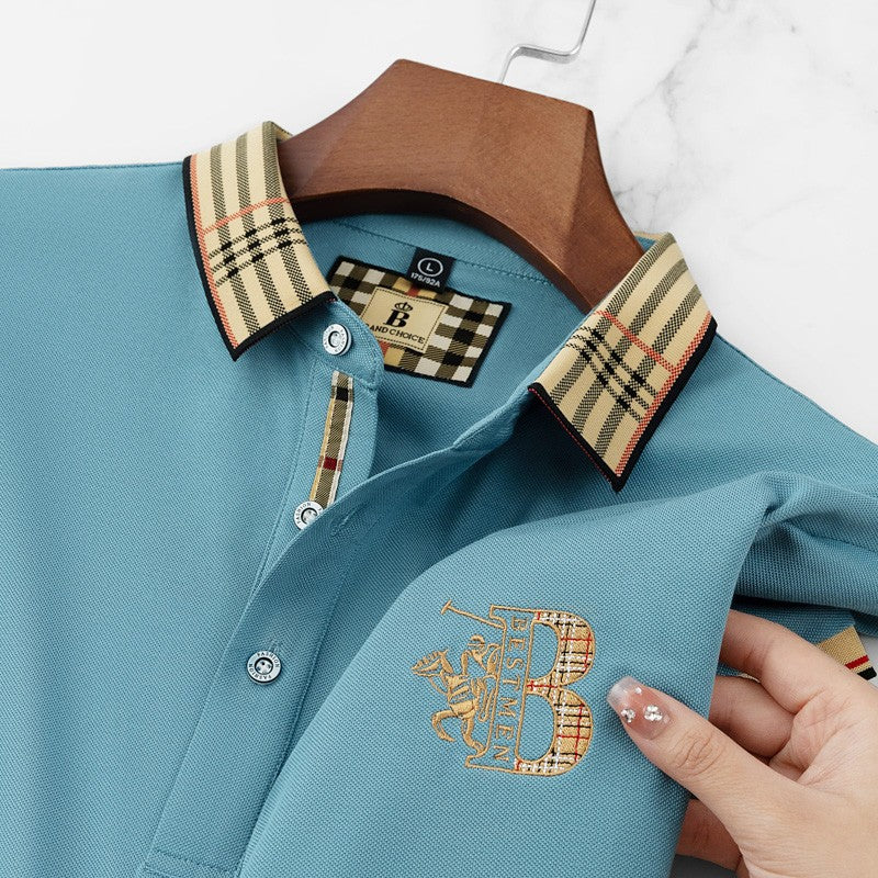2025 new luxury men's short sleeved summer high-quality designer boutique brand embroidered polo shirt business casual T-shirt