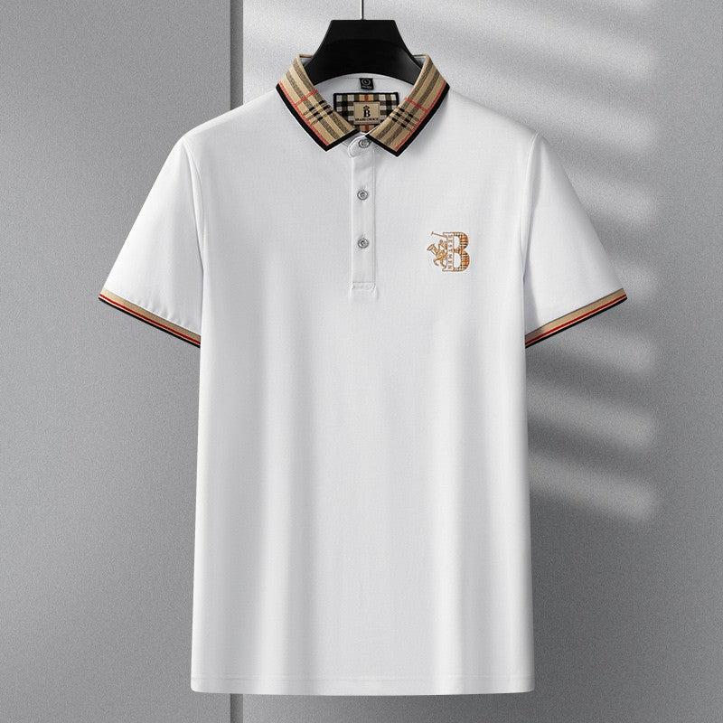 2025 new luxury men's short sleeved summer high-quality designer boutique brand embroidered polo shirt business casual T-shirt