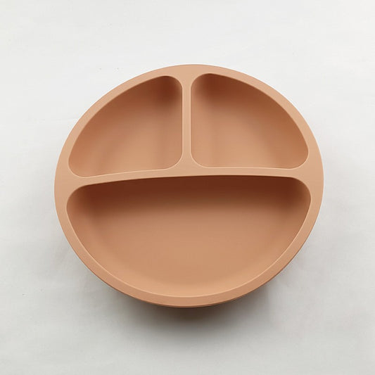 Baby Safe Silicone Dining Plate Suction Cartoon Children Dishes Feeding Toddler Training Tableware Retro Kids Smile Face Bowl