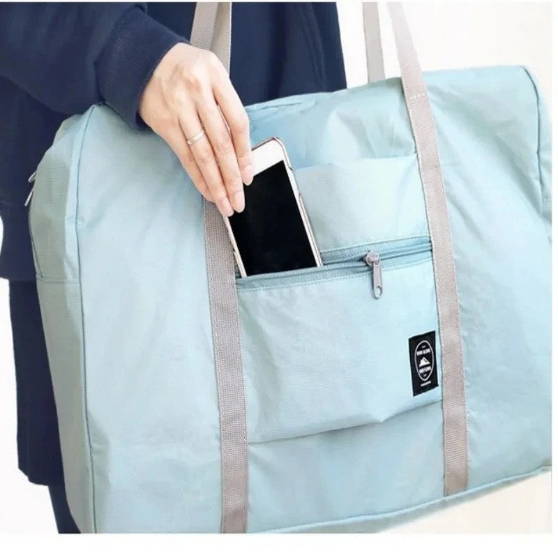 1 Bolsa Dobrável de Viagem Tipo Duffel Leve, Sacola de Bagagem Portátil de Grande Capacidade para Viagens, Fitness e Armazenamento ao Ar Livre