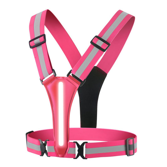 LED Running Vest USB Rechargeable Reflective Cycling Security Vest High Visibility Night Running Riding Clothing for Kids Adults