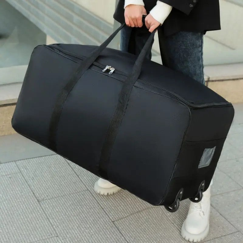 Mala de Viagem Expansível com Rodinhas, Bolsa de Armazenamento com Rodas, Grande Capacidade, Bagagem de Mão, Bolsa de Rodas Dobrável