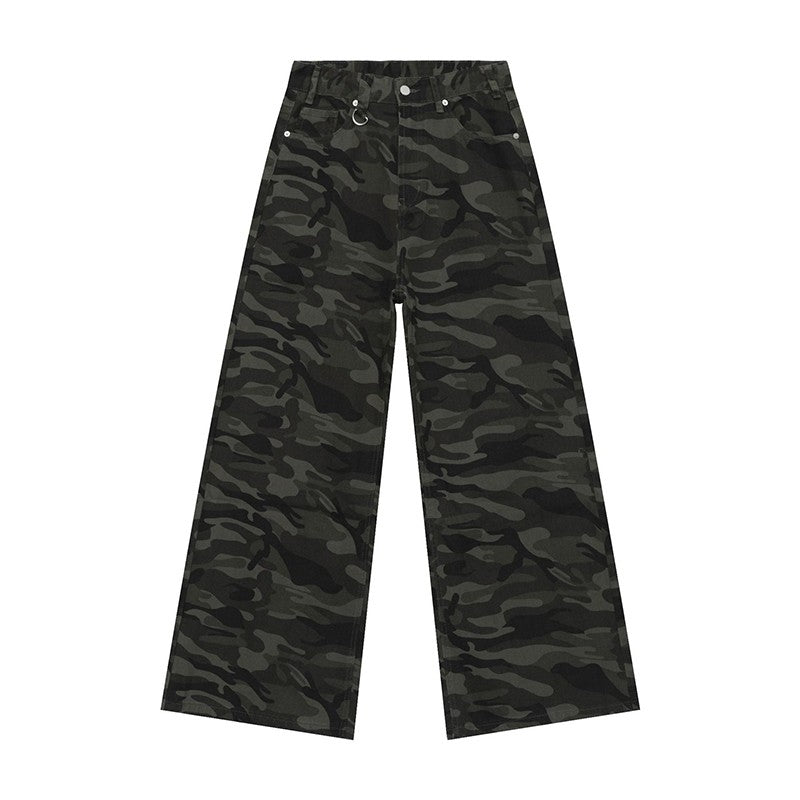 IEFB Summer Men's Denim Pants Old Blue Washed Male Jeans Straight Casual Menwear Loose Wide Leg Trousers New Fashion 9C354