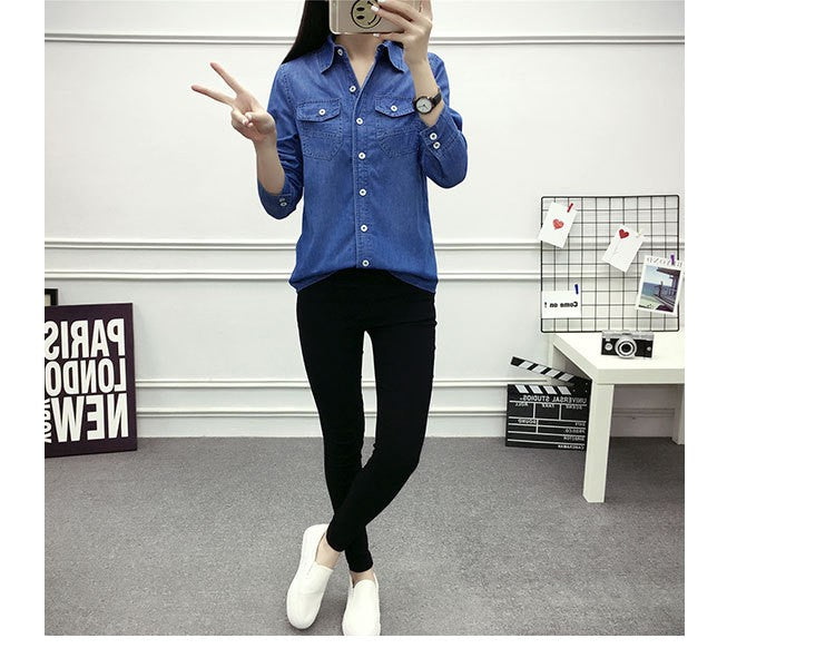 2022 Casual winter Autumn warm thick fleece denim Blouses Women Ladies Tops Women Blouses Long Sleeve Shirt clothe S-3XL