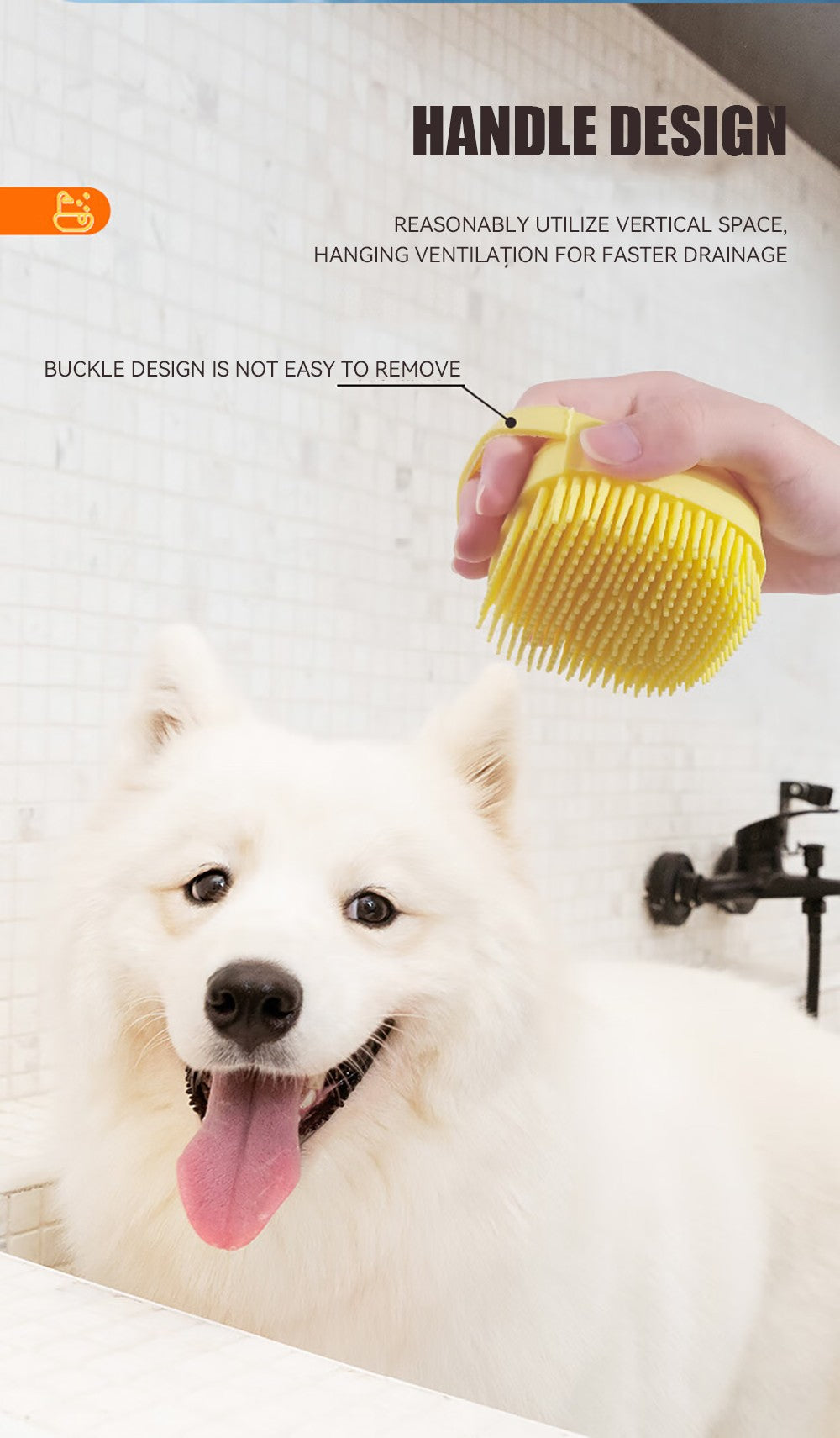 Escova de Banho para Cães Escova de Massagem para Animais de Estimação Dispensador de Shampoo Escova de Silicone Macio Cerdas de Borracha para Cães e Gatos Ferramenta de Banho e Higiene