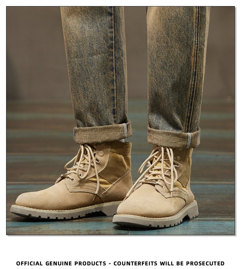 Autumn and Winter Men's Loose 95% Cotton Jeans Retro Yellow Mud Street Hip-hop Baggy Harem Pants Outdoor Boys Workwear Pants