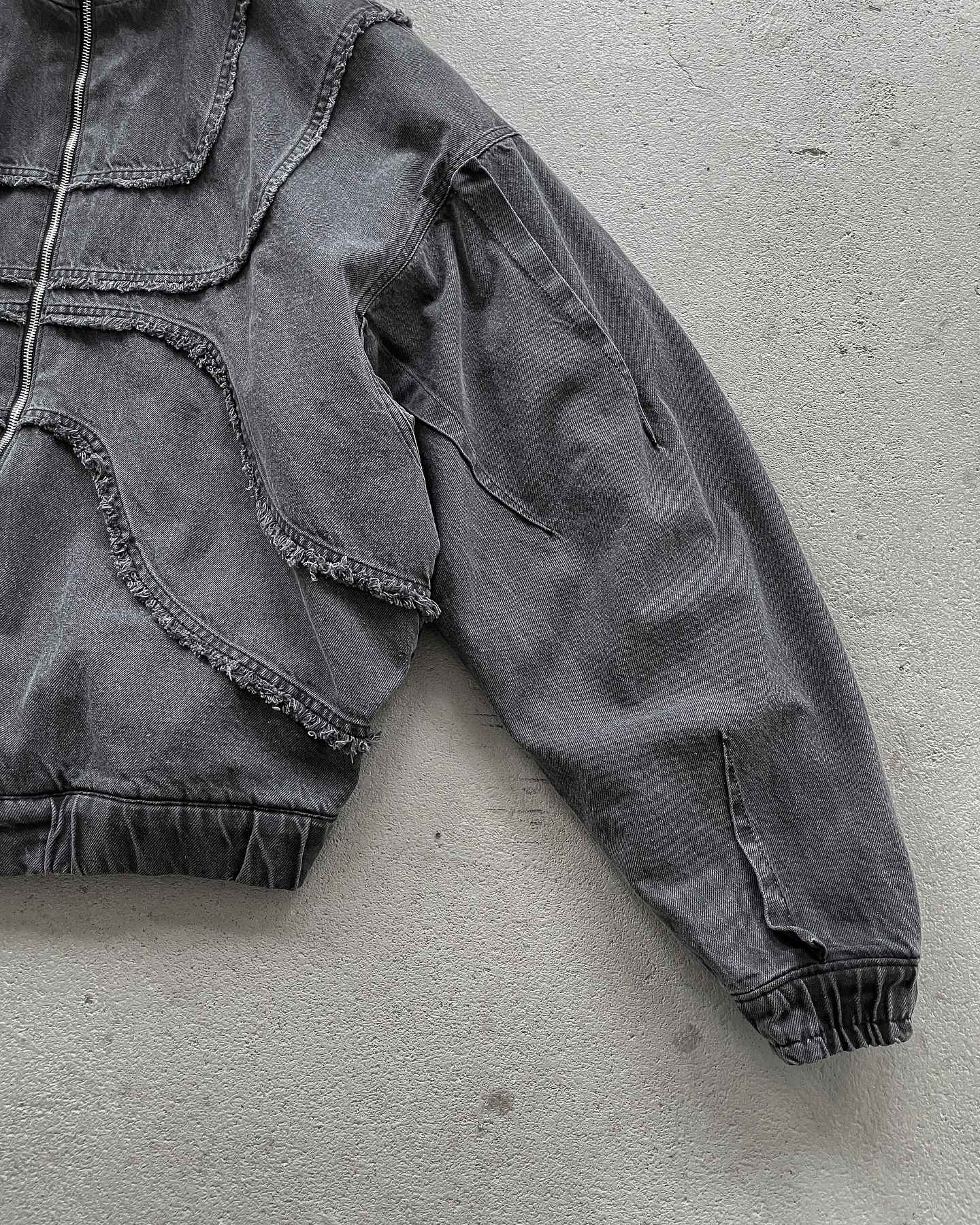 Y2K Denim Jacket American Splicing Style Gothic Vintage Trend Unisex Streetwear Punk High Street Oversized Leisure Zip Up Hoodie