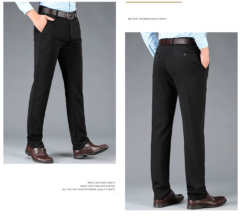 Spring Autumn Men's Casual Business Suit Pants Sports Stretch Suit Pants Male Trousers Big Size Loose Straight Dress Pants