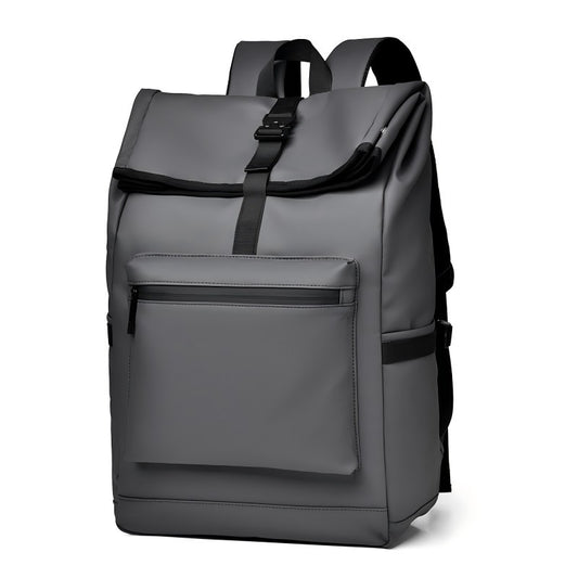 Large Capacity Backpack - Stylish Solid Black Travel & Commuter Bagwith Adjustable Straps, Multiple Compartments, TravelBackpack