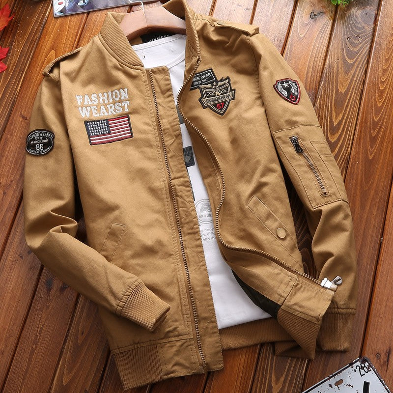 New Spring Military Style Pilot Jacket Multi-pocket Men Tactical Flight Jacket Autumn US Air Force Motorcycle Outwear Cotton