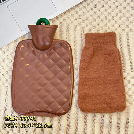 300/650ML Plush Hot Water Bag Winter Removable Hot Water Bottle Winter Hand Foot Warmer