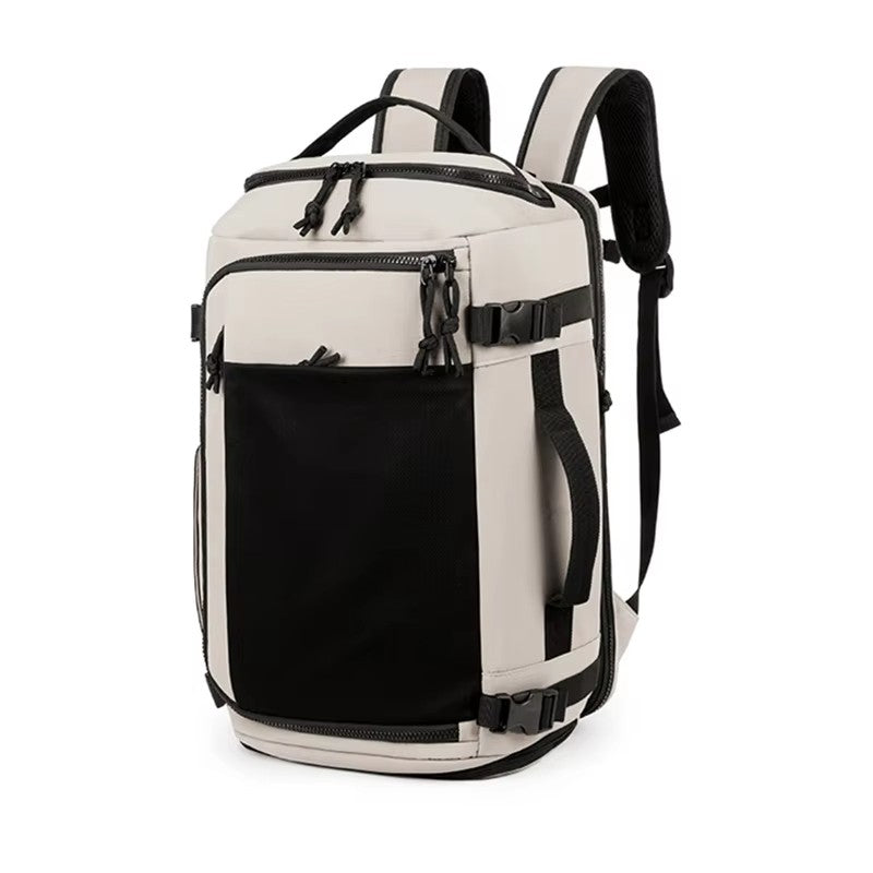 Mochila Unissex Estilo Executivo Moderno Grande Espaço Multifuncional Adequada para Malas de Rodinha Viagens Curtas Bolsa de Ombro Expansível