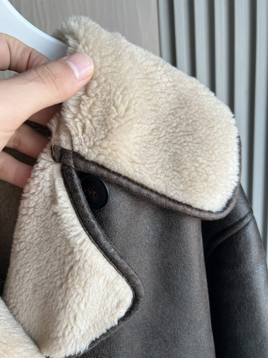 2024 Fall/Winter New Arrival Traf Women's ZW Series Double-Sided Collar Oversized Long-Sleeve Jacket Warm Coat 3548246