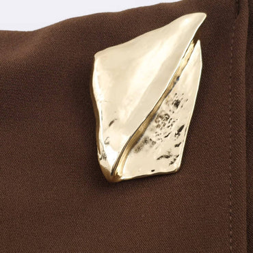 Women's Mini Skirt Autumn Winter Solid Color Asymmetrical Gold Decoration Female Simple Shorts Casual Fashion Skirt Streetwear