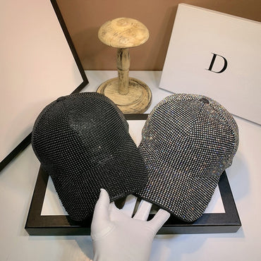 Full Diamond Luxury Rhinestones Baseball Caps for Women Men Cotton Bones Snapback Hip Hop Cap Gorras Casquette Sun Hats