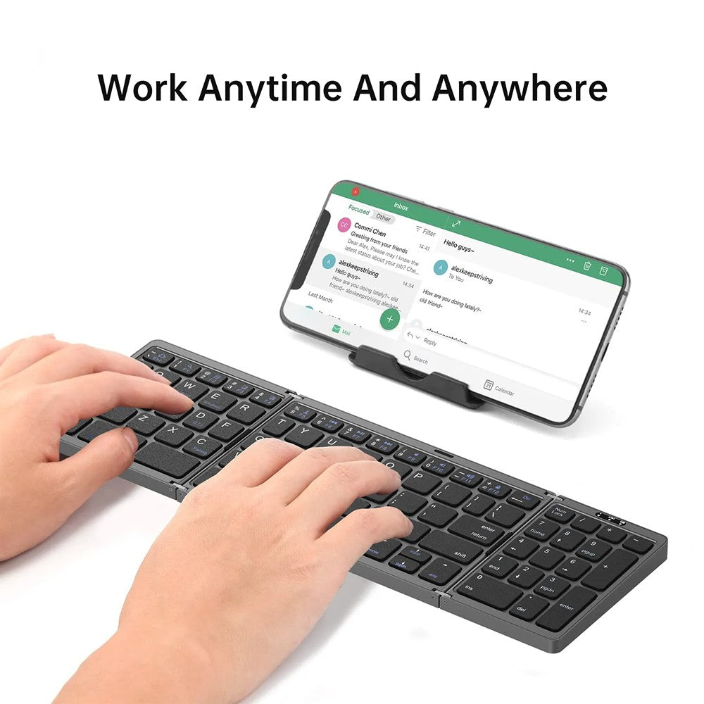 Wireless Folding Keyboard Bluetooth Keyboard with Numeric Keypad For Windows Android IOS Phone Travel Computer Mini keyboard