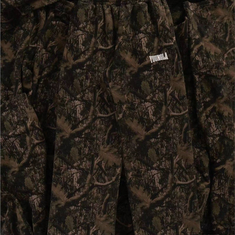 new Young American trendy sweatpants collaboration anime joggers cotton terry print wide-leg casual pants hip-hop street pants