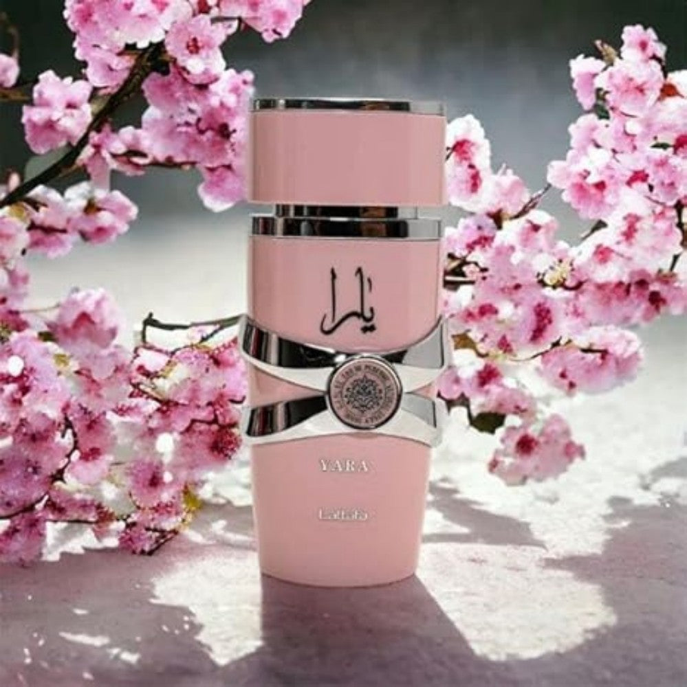 Lattafa Yara – baunilha, gourmand, frutas, floral – eau de toilette feminina, fragrância persistente, 3,4 oz/100 ml