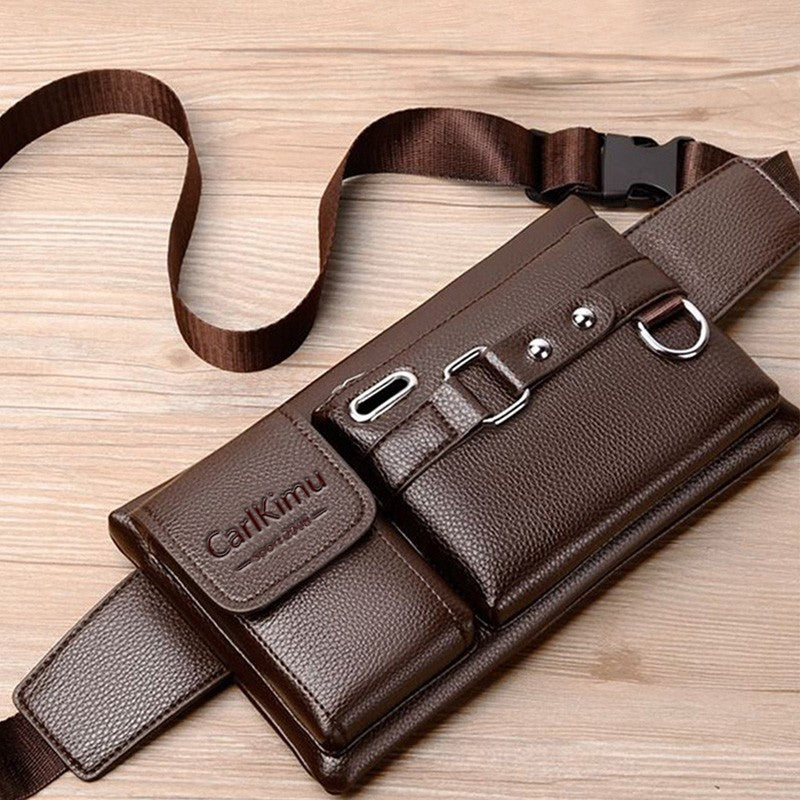 WEIXIER brand unisex single shoulder multifunctional sports running large capacity waist men's chest bag casual crossbody wallet