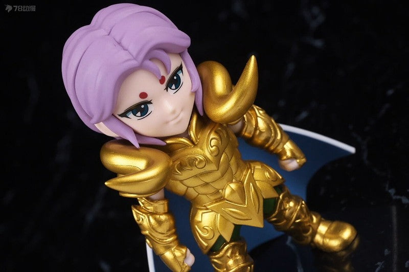 10cm Saint Seiya Anime Figura Myth Cloth Leão Aiolia Aquário Camus Câncer Máscara da Morte Cavaleiro Dourado Bonecas Japonesas Hobbies