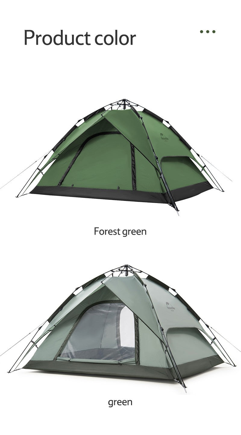 Naturehike Camping Automatic Tent One Touch Waterproof Roof Top Tents Double Door 3 Person Tent Outdoor Beach Fish Shelter Tent